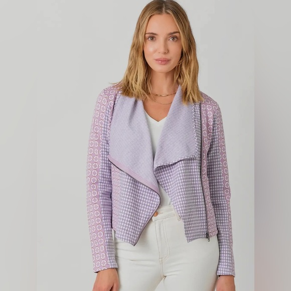Mystree Jackets & Blazers - Mystree Lilac Patterned Women's Blazer